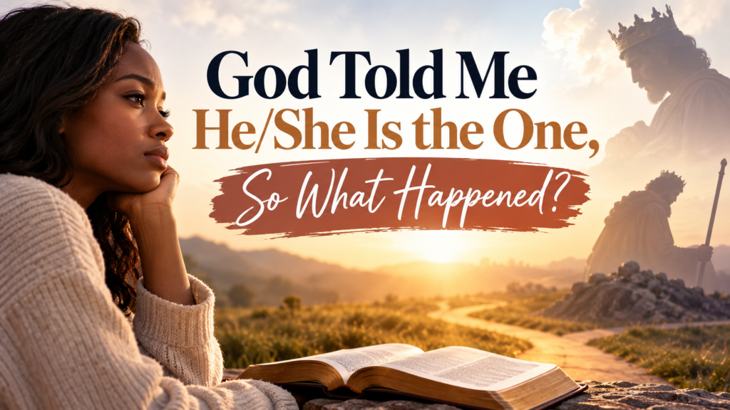 God Told Me He/She Is the One, So What Happened?